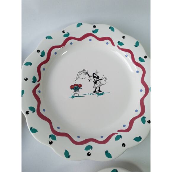 Pflatzgraff Mickey & Co Salad Dessert Plates Set of4 Minnie Donald Goofy Mickey - Picture 4 of 5